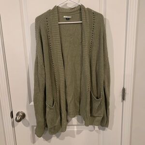 Olive green cardigan from American Eagle